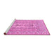 Sideview of Machine Washable Persian Pink Traditional Rug, wshtr1017pnk