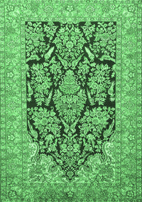 Persian Emerald Green Traditional Rug, tr1018emgrn