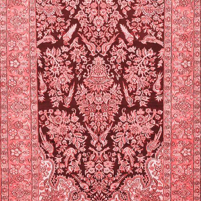 Machine Washable Persian Red Traditional Rug, wshtr1018red