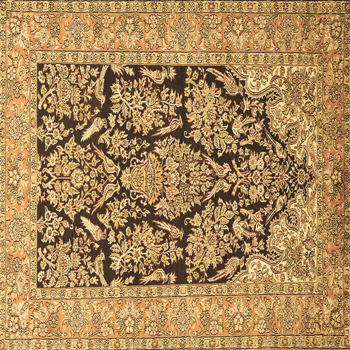 Square Machine Washable Persian Brown Traditional Rug, wshtr1018brn