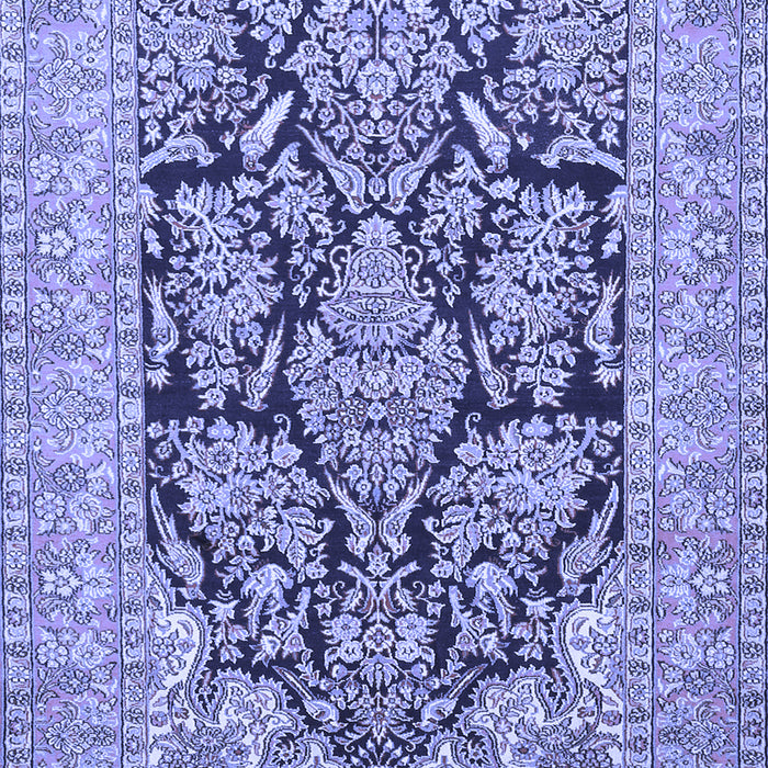 Machine Washable Persian Blue Traditional Rug, wshtr1018blu