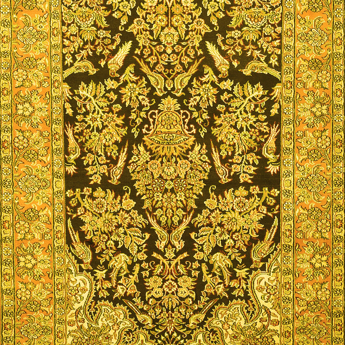Machine Washable Persian Yellow Traditional Rug, wshtr1018yw