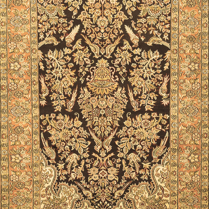 Machine Washable Persian Brown Traditional Rug, wshtr1018brn