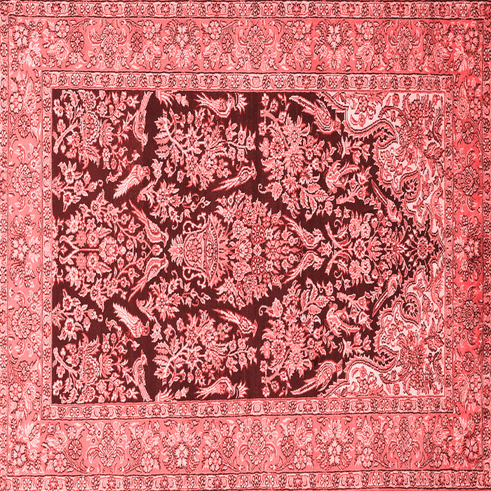 Machine Washable Persian Red Traditional Rug, wshtr1018red
