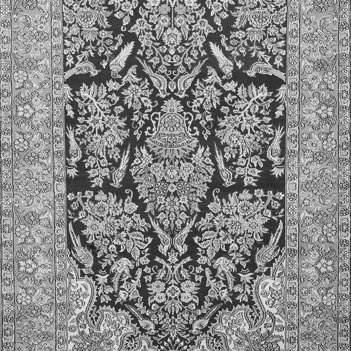 Serging Thickness of Machine Washable Persian Gray Traditional Rug, wshtr1018gry