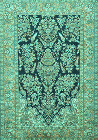 Persian Turquoise Traditional Rug, tr1018turq