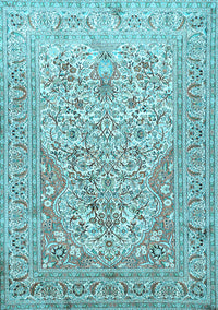 Persian Light Blue Traditional Rug, tr1019lblu