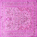 Square Persian Pink Traditional Rug, tr1019pnk