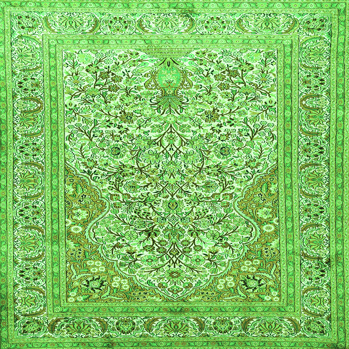 Serging Thickness of Persian Green Traditional Rug, tr1019grn