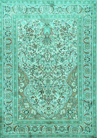 Persian Turquoise Traditional Rug, tr1019turq