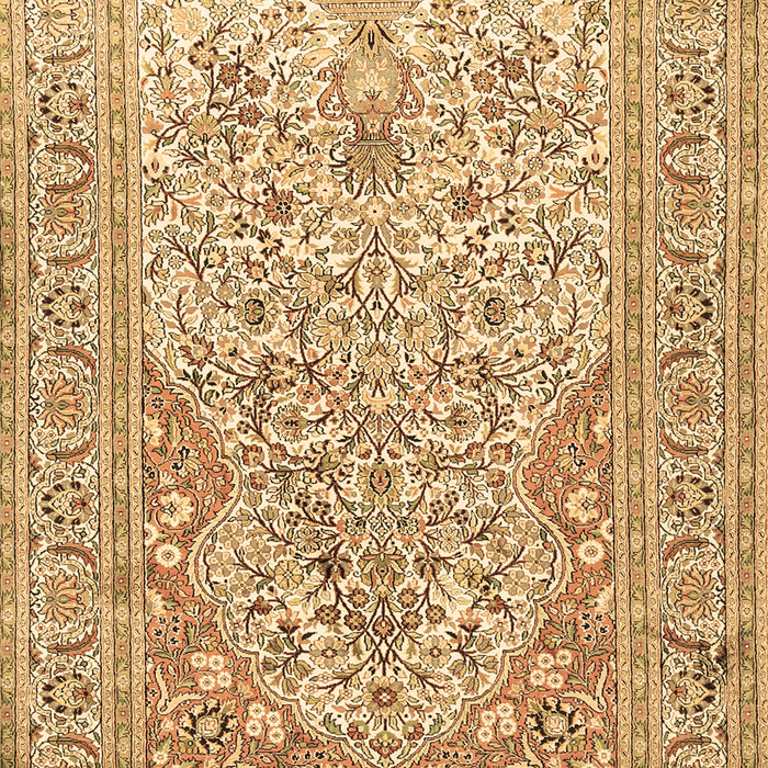 Machine Washable Persian Brown Traditional Rug, wshtr1019brn