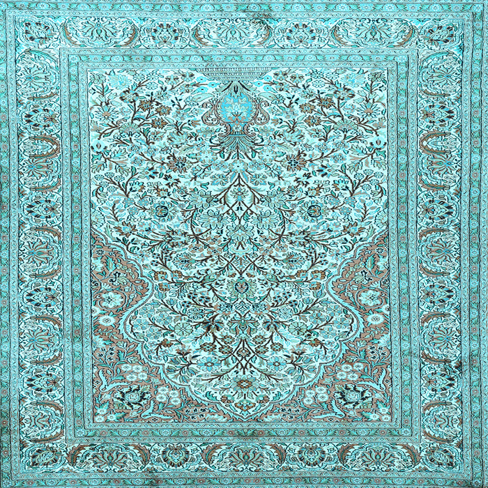 Square Persian Light Blue Traditional Rug, tr1019lblu