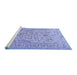 Sideview of Machine Washable Persian Blue Traditional Rug, wshtr1019blu