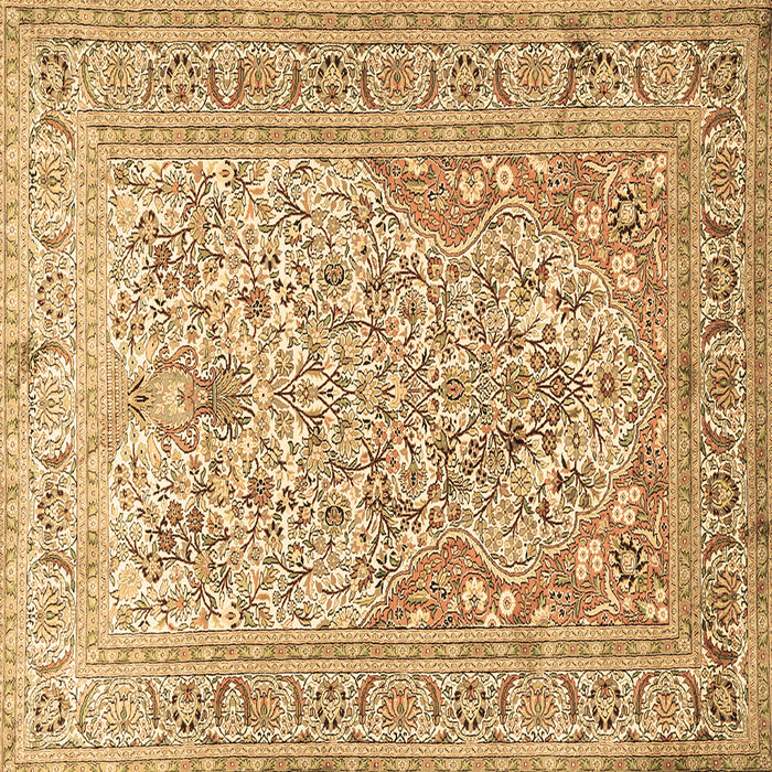 Square Persian Brown Traditional Rug, tr1019brn