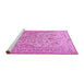 Sideview of Machine Washable Persian Pink Traditional Rug, wshtr1019pnk