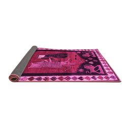 Sideview of Animal Pink Traditional Rug, tr101pnk