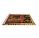 Sideview of Machine Washable Animal Brown Traditional Rug, wshtr101brn