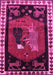 Animal Pink Traditional Rug, tr101pnk