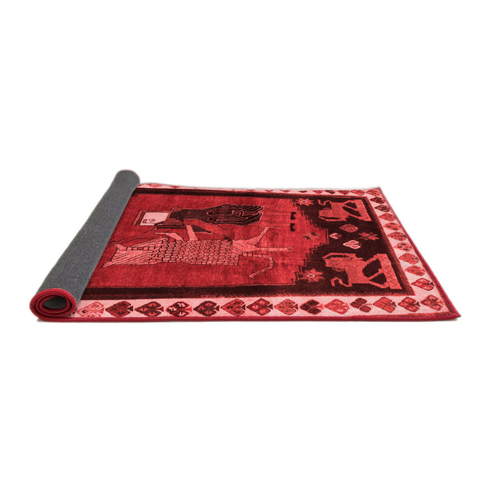 Animal Red Traditional Area Rugs