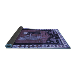 Sideview of Animal Blue Traditional Rug, tr101blu