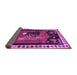 Sideview of Animal Purple Traditional Rug, tr101pur