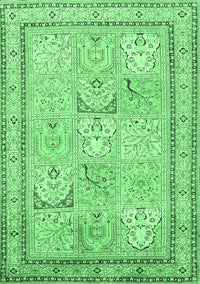 Persian Emerald Green Traditional Rug, tr1020emgrn