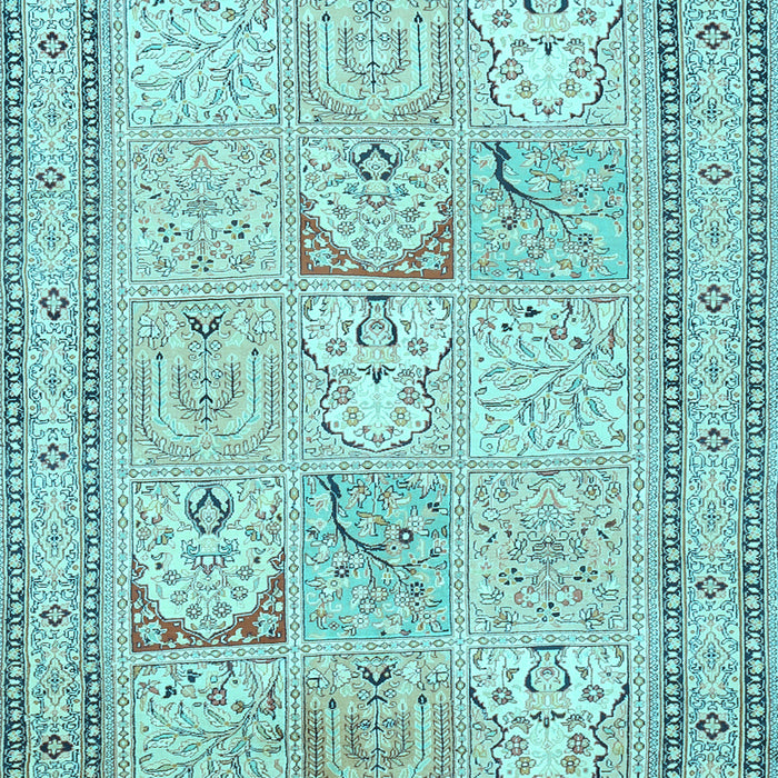 Machine Washable Persian Light Blue Traditional Rug, wshtr1020lblu