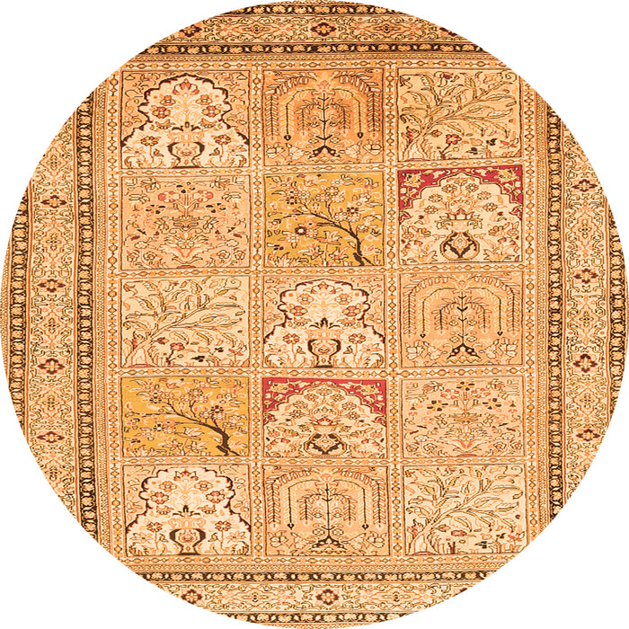 Machine Washable Persian Orange Traditional Area Rugs, wshtr1020org