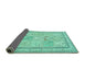 Sideview of Persian Turquoise Traditional Rug, tr1020turq