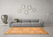 Machine Washable Persian Orange Traditional Area Rugs in a Living Room, wshtr1020org