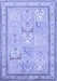 Machine Washable Persian Blue Traditional Rug, wshtr1020blu