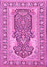 Machine Washable Persian Pink Traditional Rug, wshtr1021pnk