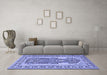 Machine Washable Persian Blue Traditional Rug in a Living Room, wshtr1021blu