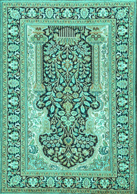 Persian Turquoise Traditional Rug, tr1021turq