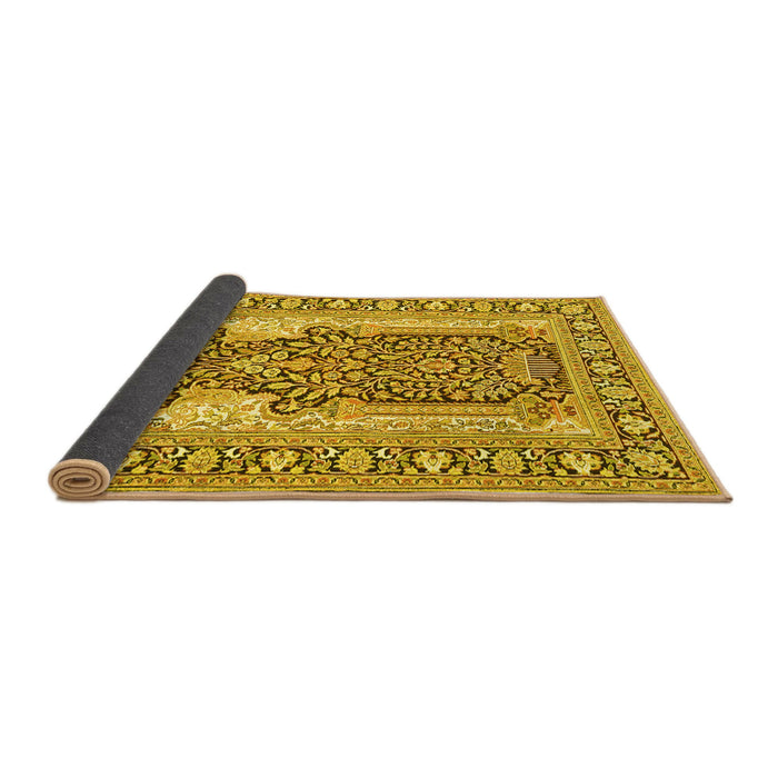 Sideview of Persian Yellow Traditional Rug, tr1021yw