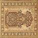 Square Persian Brown Traditional Rug, tr1021brn