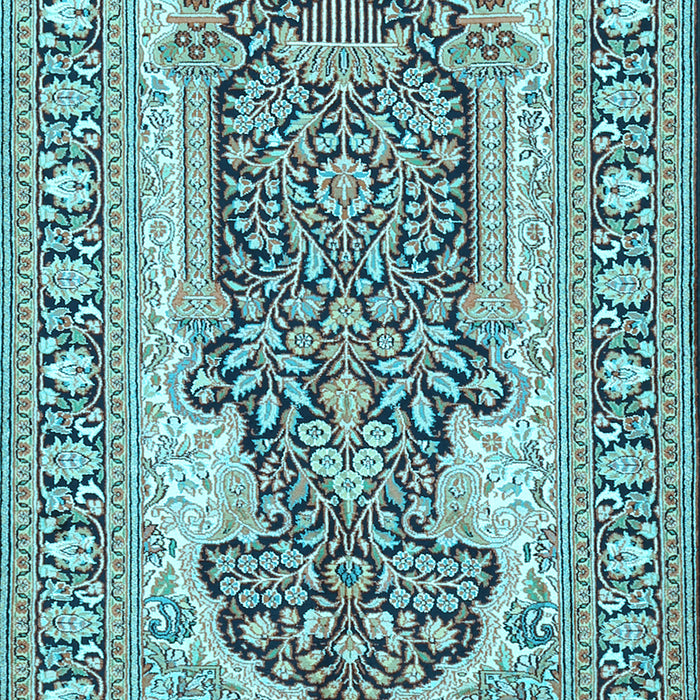 Machine Washable Persian Light Blue Traditional Rug, wshtr1021lblu