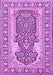 Machine Washable Persian Purple Traditional Area Rugs, wshtr1021pur