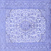 Square Persian Blue Traditional Rug, tr1022blu