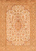 Serging Thickness of Machine Washable Persian Orange Traditional Area Rugs, wshtr1022org