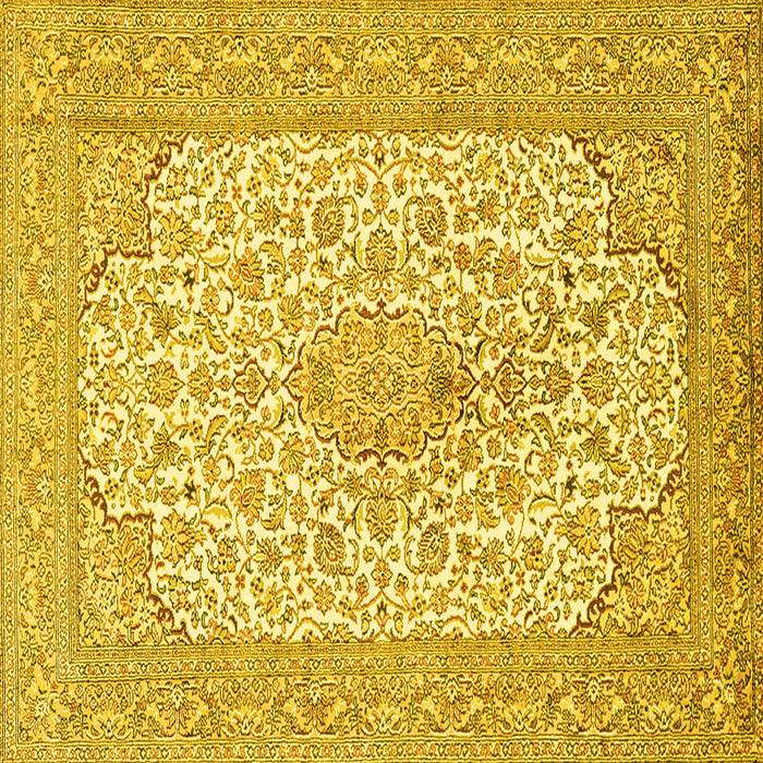 Square Persian Yellow Traditional Rug, tr1022yw