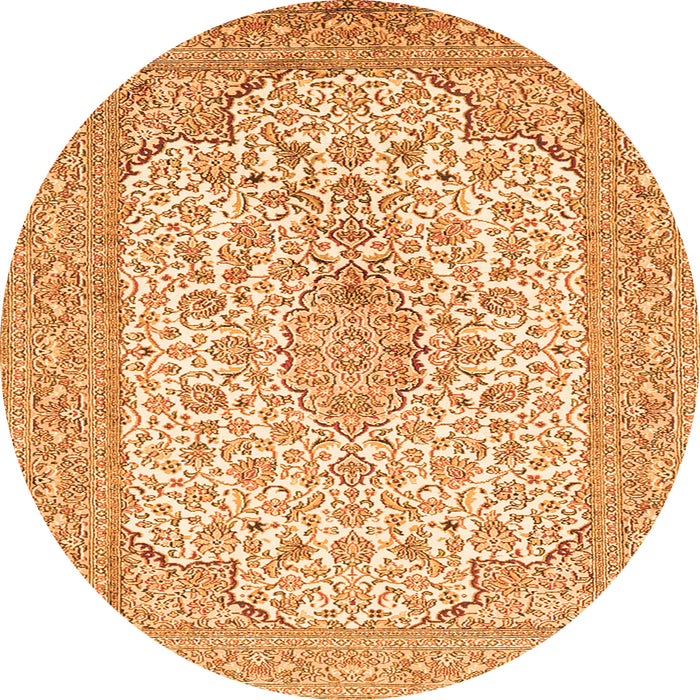 Square Persian Orange Traditional Rug, tr1022org