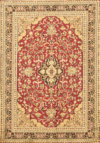 Medallion Brown Traditional Rug, tr1023brn