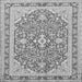 Serging Thickness of Medallion Gray Traditional Rug, tr1023gry