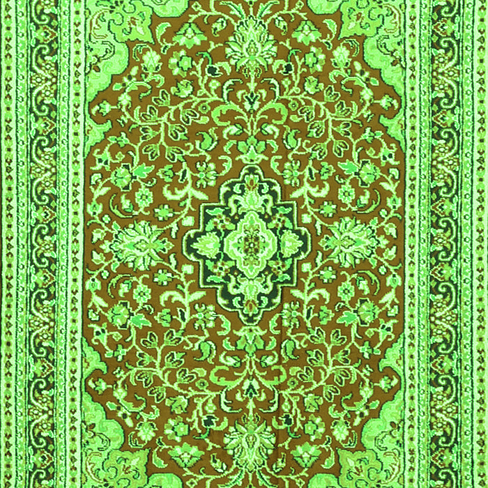 Medallion Green Traditional Rug, tr1023grn