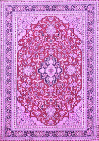 Medallion Purple Traditional Rug, tr1023pur