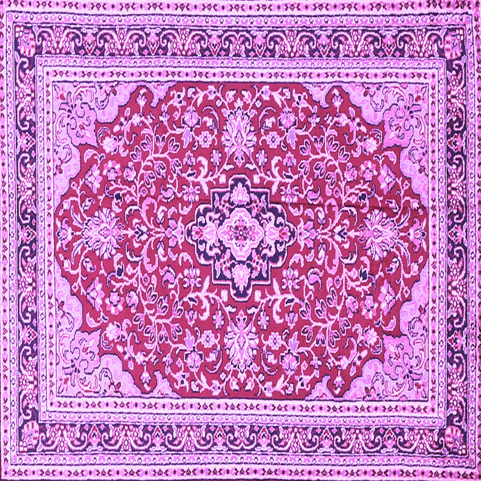 Square Medallion Purple Traditional Rug, tr1023pur