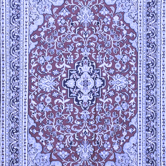 Medallion Blue Traditional Rug, tr1023blu