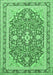 Medallion Emerald Green Traditional Rug, tr1023emgrn