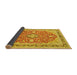 Sideview of Medallion Yellow Traditional Rug, tr1023yw